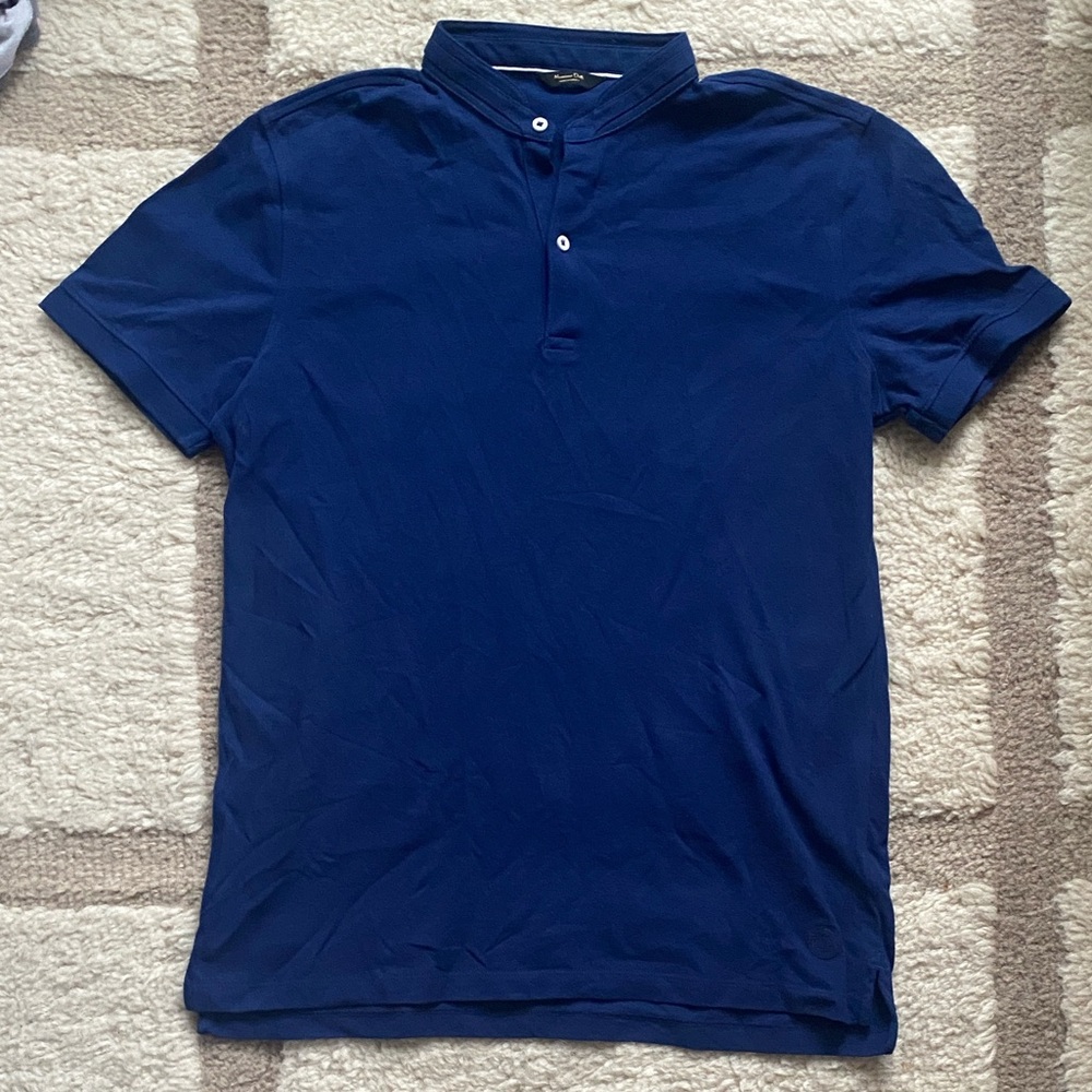 Massimo Dutti Navy Polo Shirt